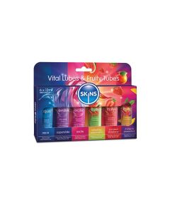 Skins Vital Lubes & Fruity Tubes - 12 ml Tubes Pack of 6