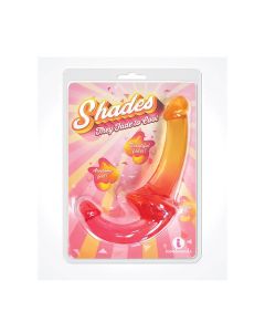 Shades Jelly TPR Gradient Strapless Strap On - Pink/Yellow