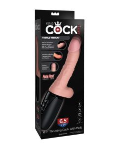 King Cock Plus Thrusting, Warming & Vibrating  Triple Threat Dong