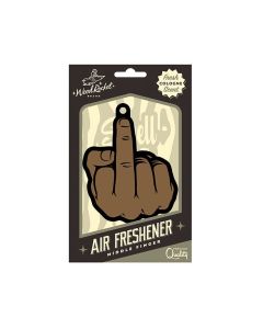 Wood Rocket Middle Finger Brown Air Freshener - Cologne