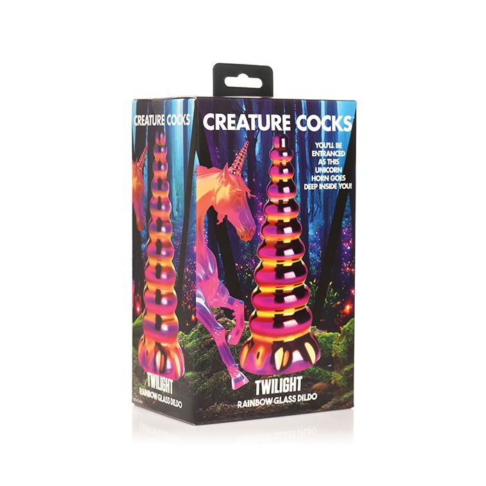 Creature Cocks Twilight Rainbow Glass Dildo